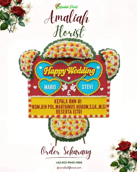 Papan Bunga Pernikahan Dibal